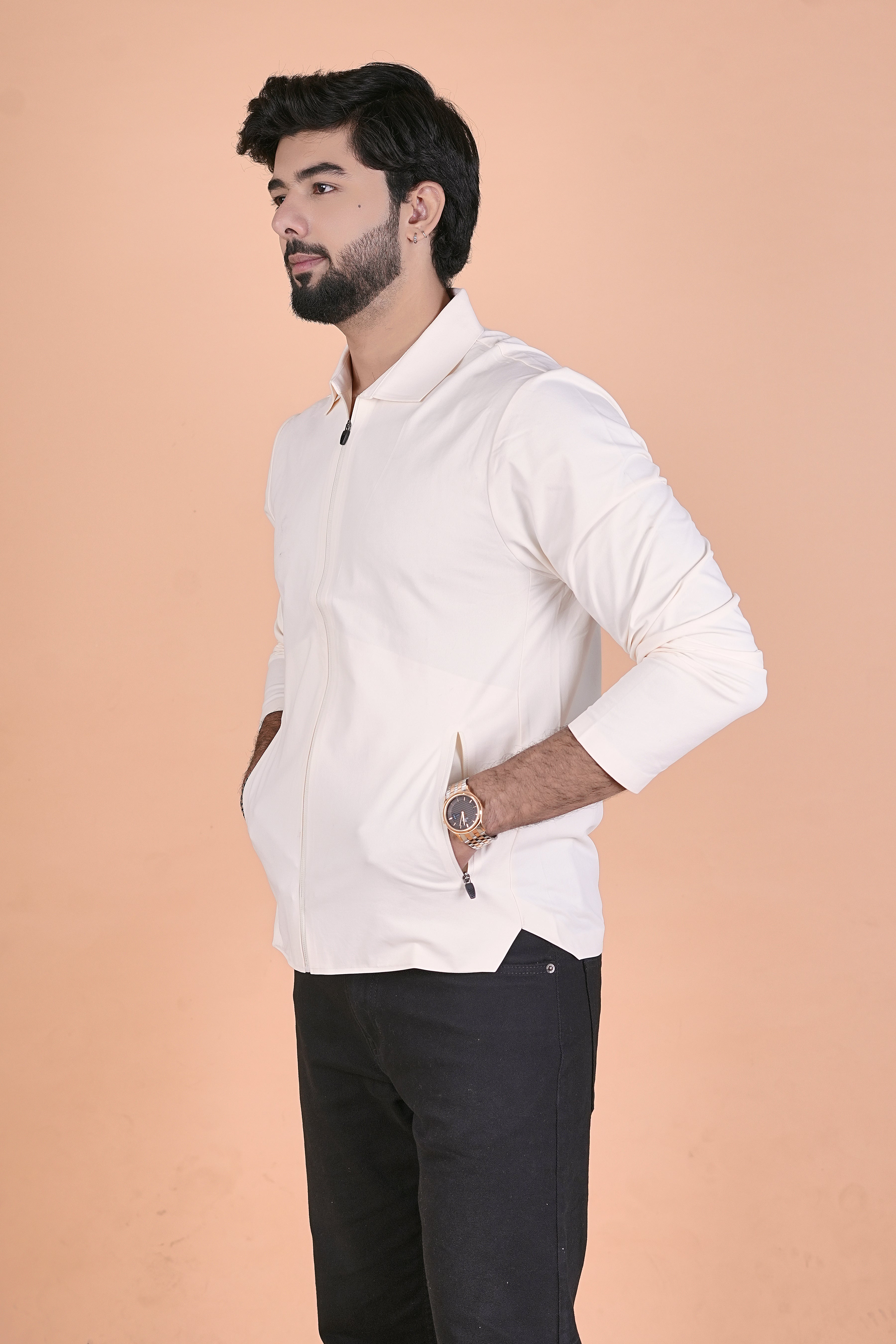 Men’s Urban Elite "Sacket" – Premium Lightweight Full-Zip Shirt Jacket