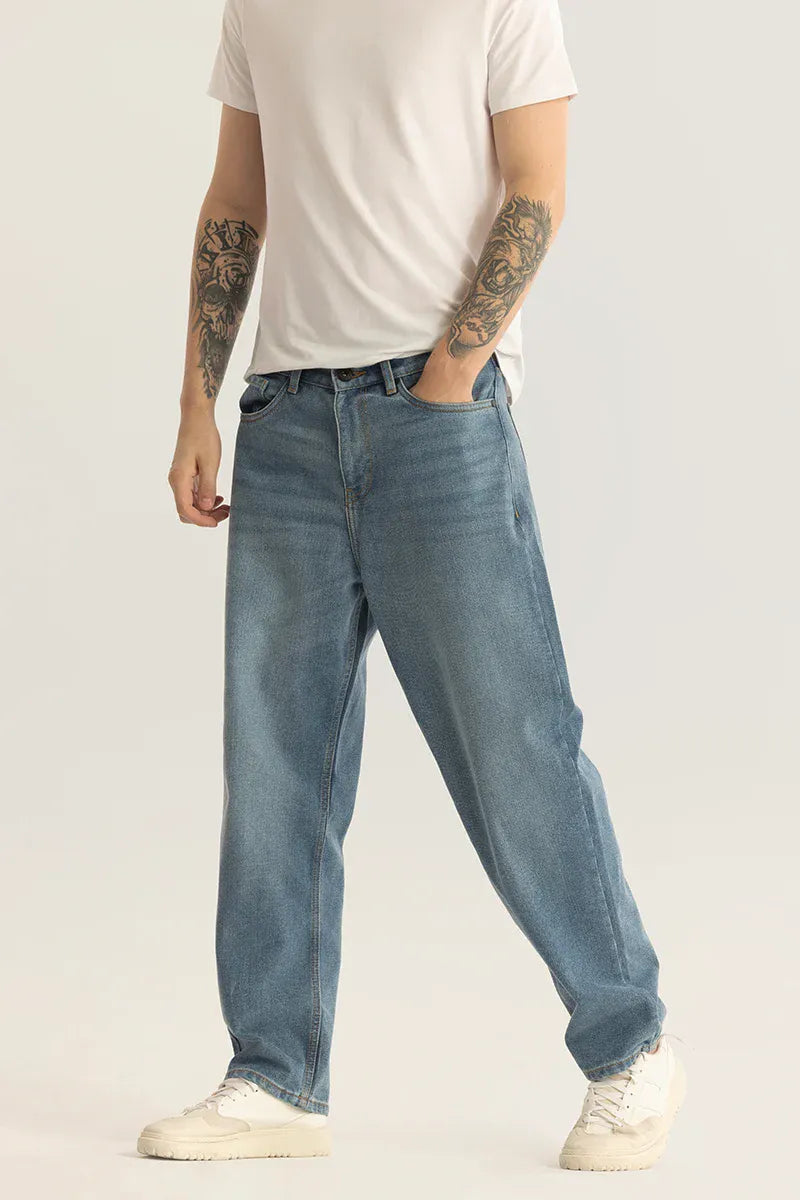 Classic Blue Straight-Fit Jeans